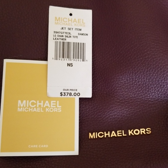 Michael Kors Chain Shoulder Tote, Damson, Jet Set - Picture 6 of 8